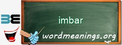 WordMeaning blackboard for imbar